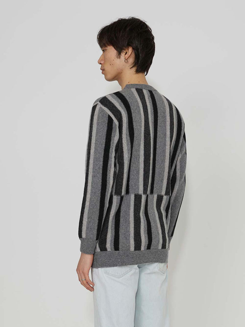 Pringle Of Scotland Striped Deconstructed Sweater - Archive Clothing