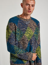 Pringle Of Scotland Multi Coloured Argyle Sweater - Archive Clothing